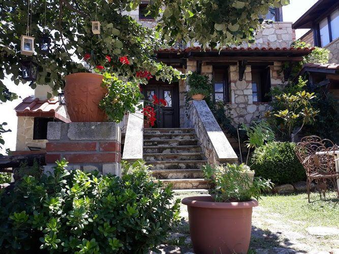 Stone House Andromeda Villa Psakoudia Bagian luar foto